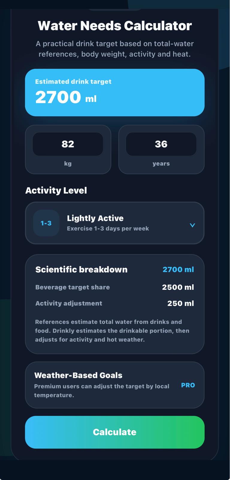 Drinkly: Water Tracker & Reminder mobile app screenshot 2