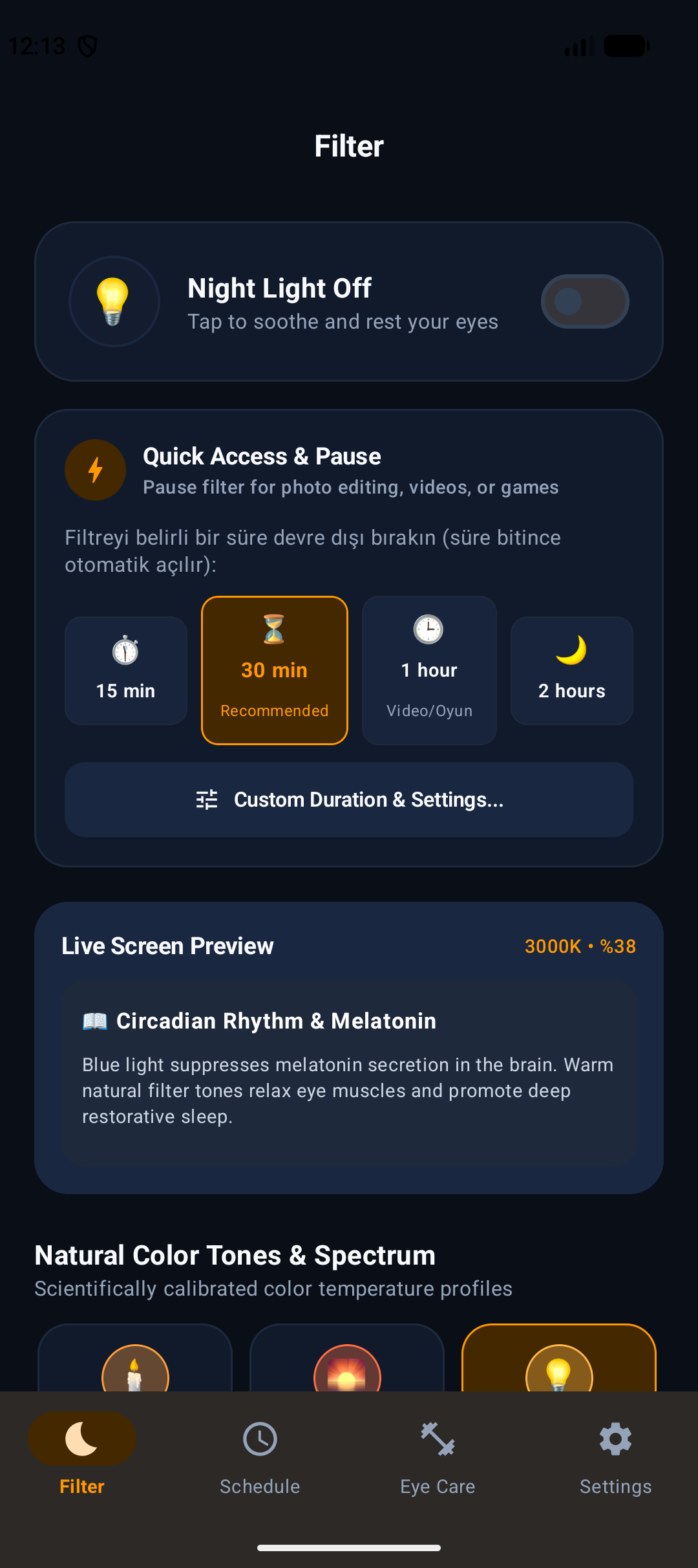 RestEye mobile app screenshot 1